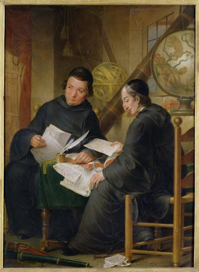 P.P. Leseur und Francois Jacquier (1711-88) in Rom, 1772 von Louis Gabriel Blanchet